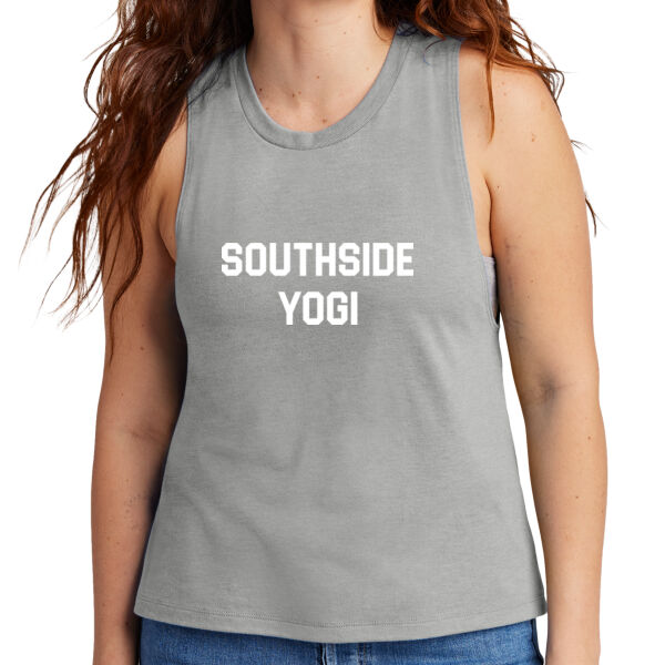 Printed South Side Yogi - Women's Tri Blend Muscle Tank Thumbnail